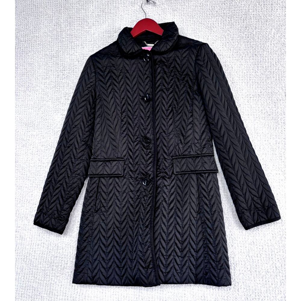 Kate Spade Women's Black Quilted Coat Size S #79605